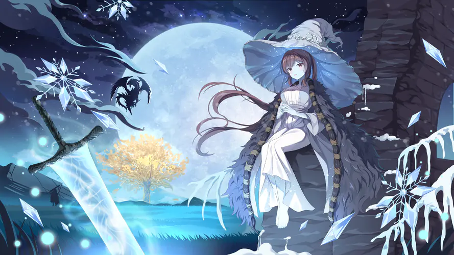 月夜冰境女魔法师