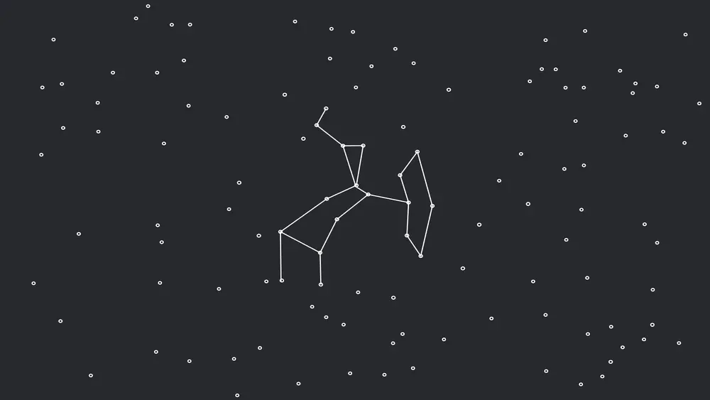 极简主义星星艺术线条星座电脑壁纸 – 高清8K壁纸