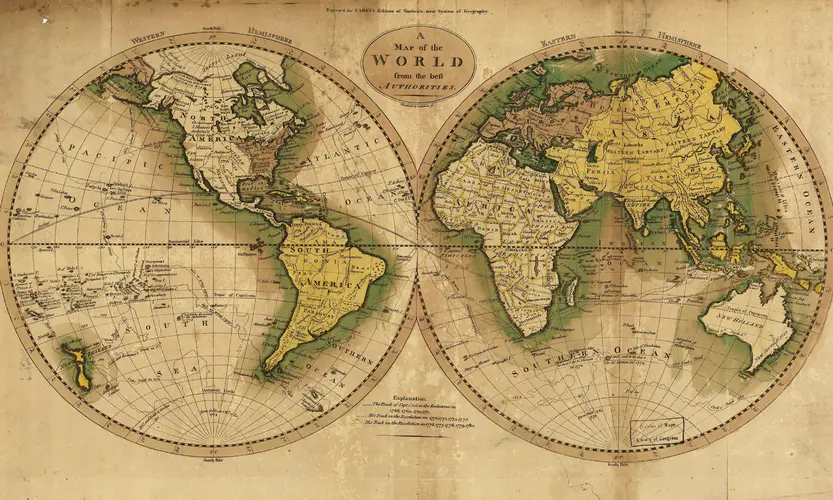 旧地图 地图 世界地图 大陆 信息图 4K壁纸
