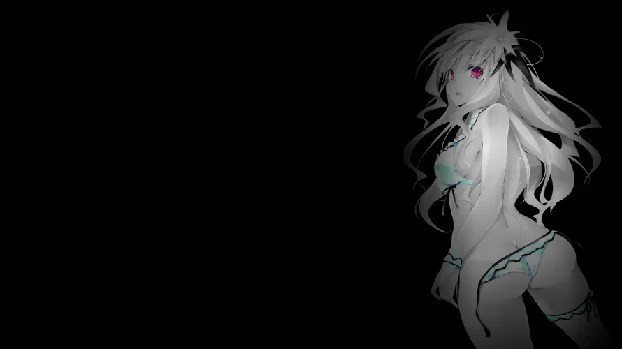 性感二次元插画壁纸 神秘魅力的动漫少女高清画质桌面背景