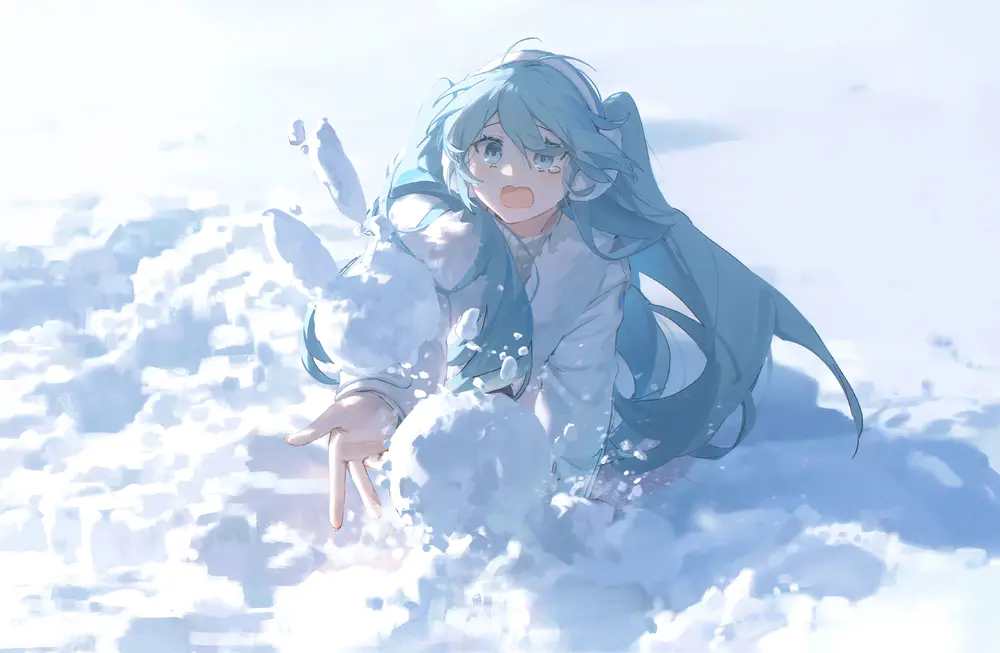 雪地少女动漫壁纸
